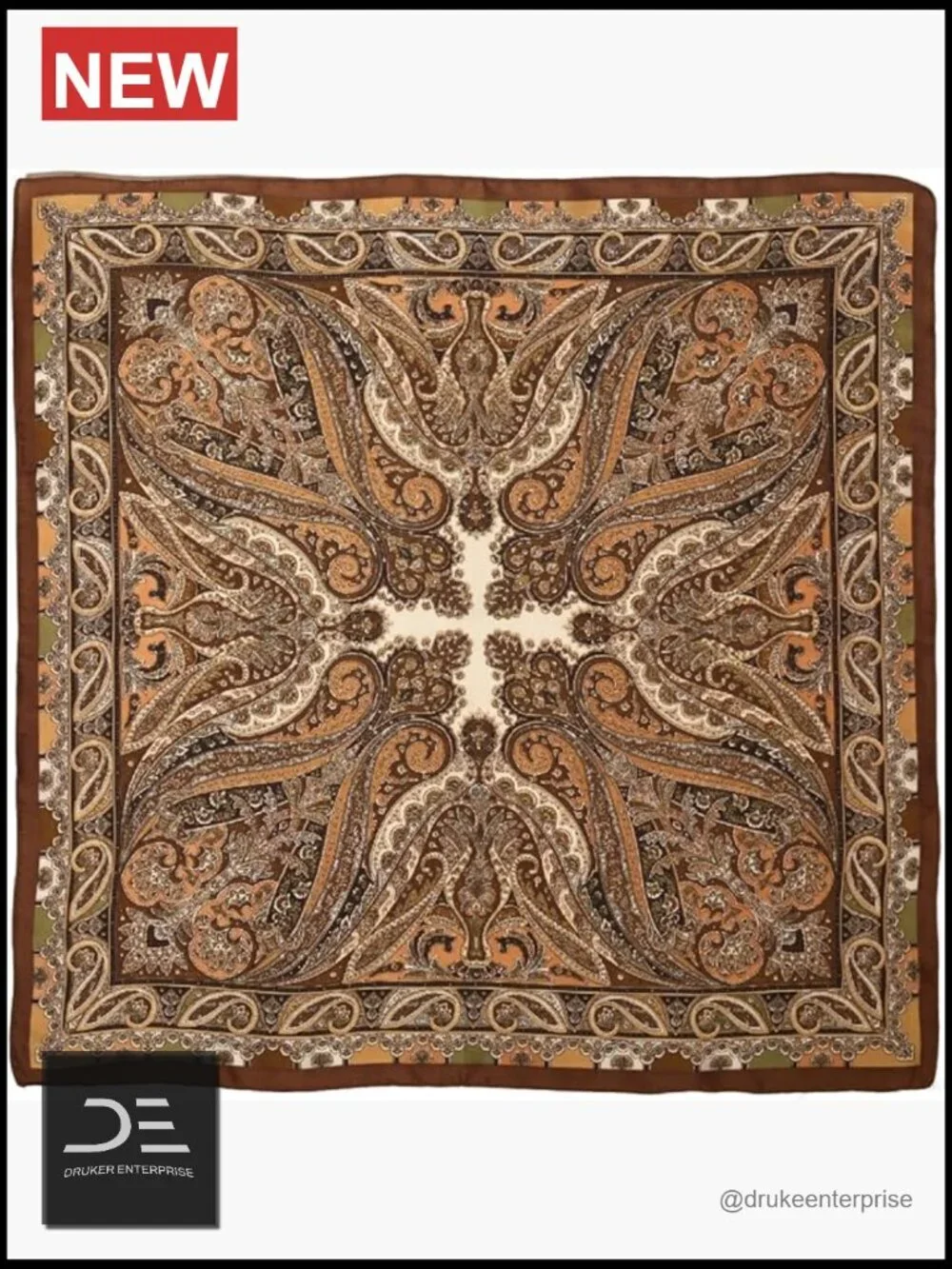 Multipurpose Square Scarf for Hair and Neck - Soft Polyester
